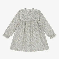 Paloma de la O Dresses*Girls Blue Floral Cotton Dress