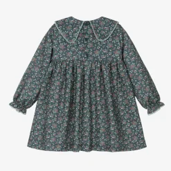 Paloma de la O Dresses*Girls Blue Floral Cotton Dress