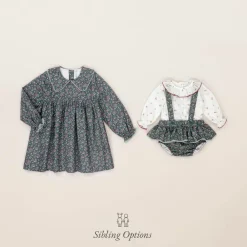 Paloma de la O Dresses*Girls Blue Floral Cotton Dress