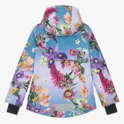 Molo Snowwear*Girls Blue Floral Ski Jacket