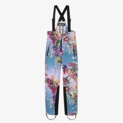 Molo Snowwear*Girls Blue Floral Ski Salopettes