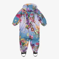 Molo Snowwear|Snowwear*Girls Blue Floral Snowsuit