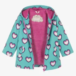 Hatley Coats & Jackets*Girls Blue Heart Print Raincoat
