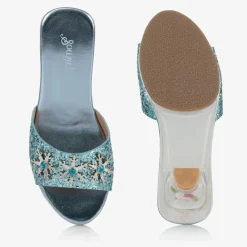 Souza Wedges & Heels|Wedges & Heels*Girls Blue Heeled Shoes