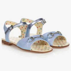 Gucci Sandals*Girls Blue Horsebit Sandals