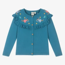Frugi Tops*Girls Blue Knitted Fairy Cardigan