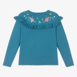 Frugi Tops*Girls Blue Knitted Fairy Cardigan