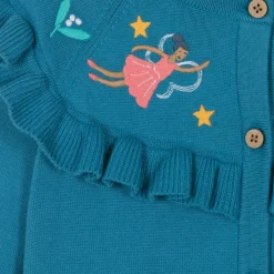 Frugi Tops*Girls Blue Knitted Fairy Cardigan