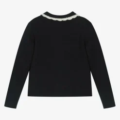 Tartine et Chocolat Tops*Girls Blue Knitted Wool Cardigan