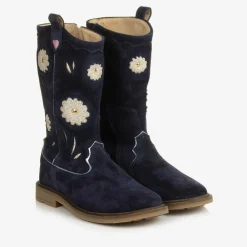 Pom dApi Boots|Gifts*Girls Blue Leather Cowboy Boots