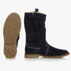 Pom dApi Boots|Gifts*Girls Blue Leather Cowboy Boots