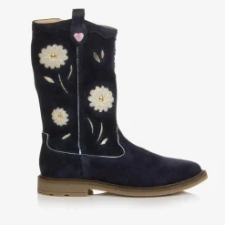 Pom dApi Boots|Gifts*Girls Blue Leather Cowboy Boots