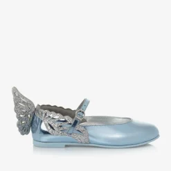 Sophia Webster Mini Bar Shoes|Bar Shoes*Girls Blue Leather Heavenly Shoes