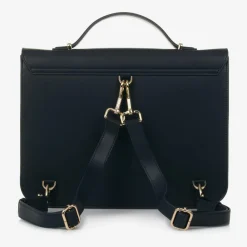 Monnalisa Bags*Girls Blue Leather Satchel (34cm)