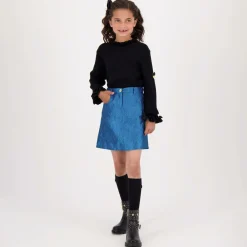 Angels Face Skirts*Girls Blue Metallic Jacquard Skirt ElectricBlue