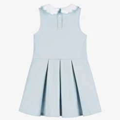 Beatrice amp; George Dresses*Girls Blue Milano Cotton Jersey Dress