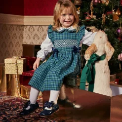 Caramelo Kids Bar Shoes|Bar Shoes*Girls Blue Patent Bow Shoes