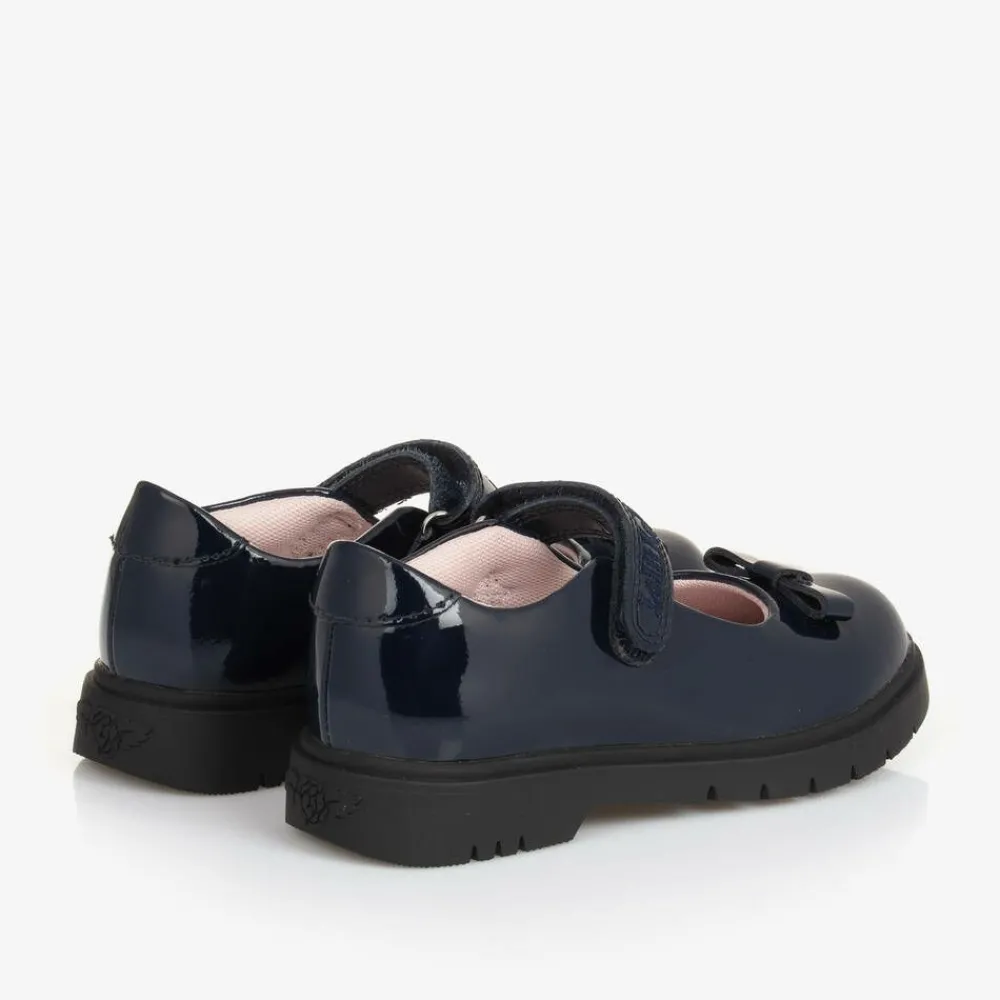 Lelli Kelly School Shoes|Bar Shoes*Girls Blue Patent Leather Bow Shoes
