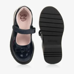 Lelli Kelly School Shoes|Bar Shoes*Girls Blue Patent Leather Bow Shoes