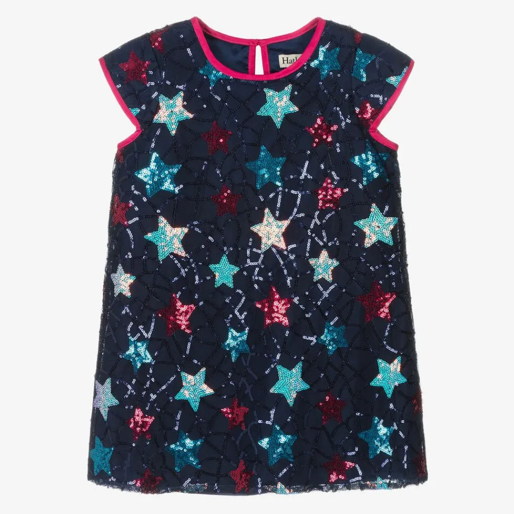 Hatley Dresses*Girls Blue Sequin Star Tulle Dress
