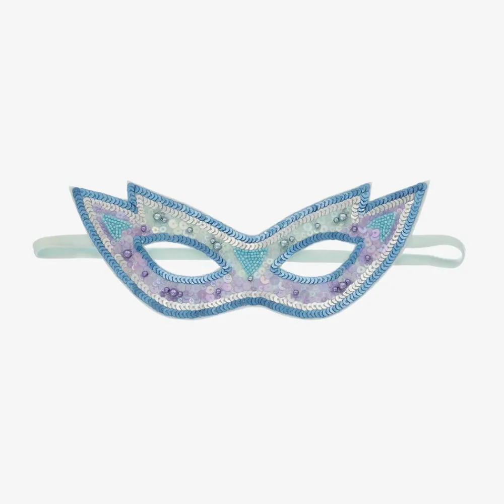 Tutu du Monde Costumes*Girls Blue Sequinned Superhero Mask