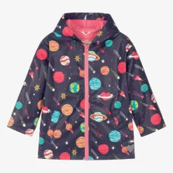 Hatley Coats & Jackets*Girls Blue Space Print Raincoat