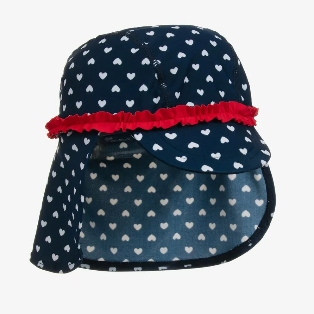 Playshoes Swimwear*Girls Blue Sun Protective Swim Hat (UPF50+)