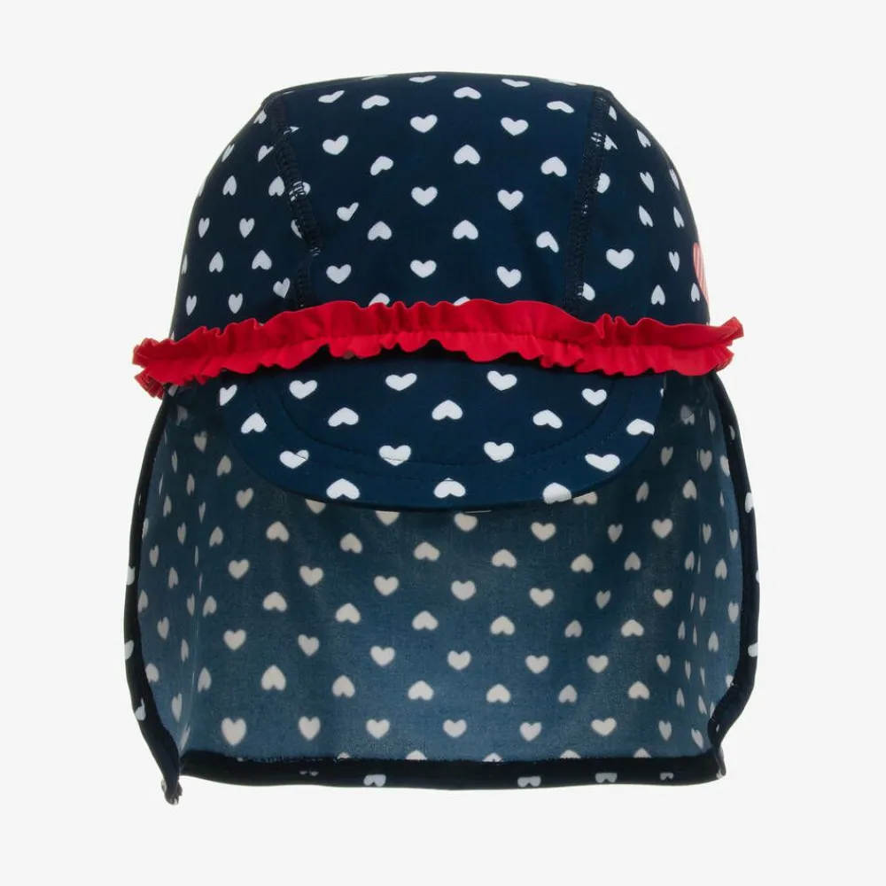 Playshoes Swimwear*Girls Blue Sun Protective Swim Hat (UPF50+)