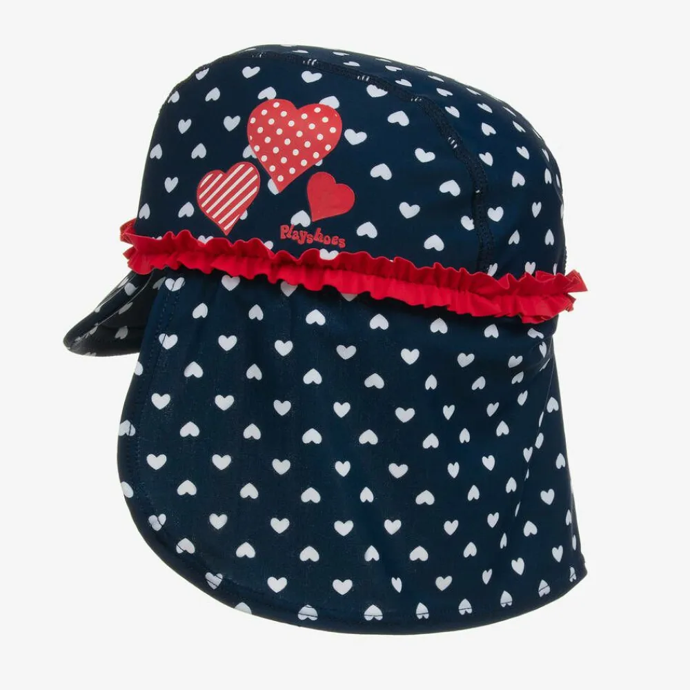 Playshoes Swimwear*Girls Blue Sun Protective Swim Hat (UPF50+)