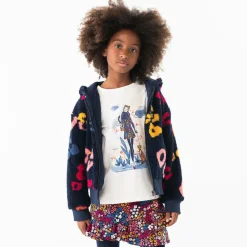 Boboli Coats & Jackets*Girls Blue Teddy Fleece Jacket