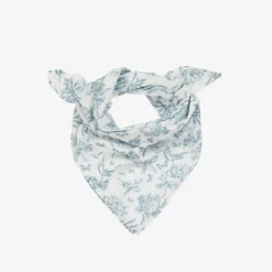 Tartine et Chocolat Scarves*Girls Blue Toile de Jouy Print Scarf (65cm)