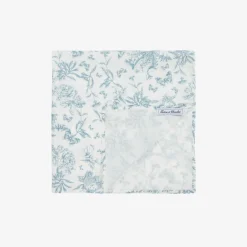 Tartine et Chocolat Scarves*Girls Blue Toile de Jouy Print Scarf (65cm)