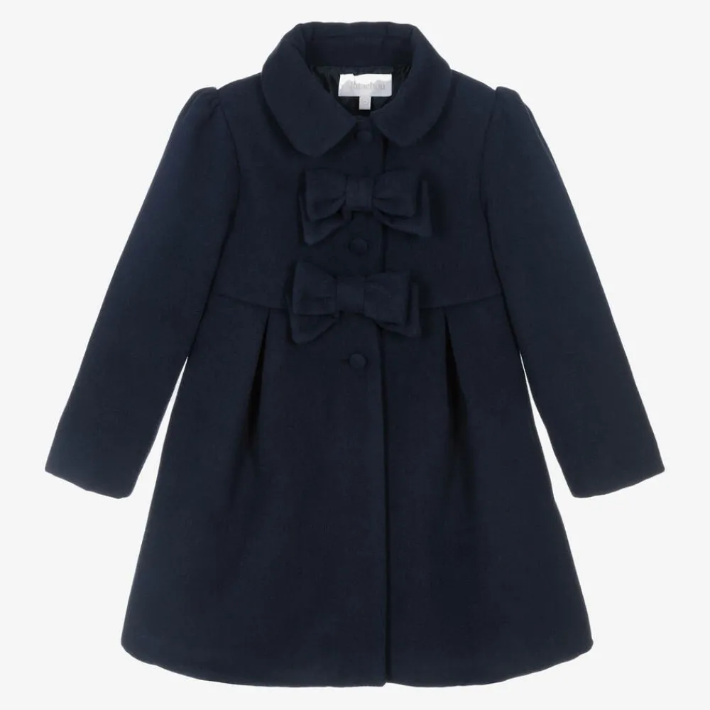 Patachou Coats & Jackets*Girls Blue Traditional Felted Coat