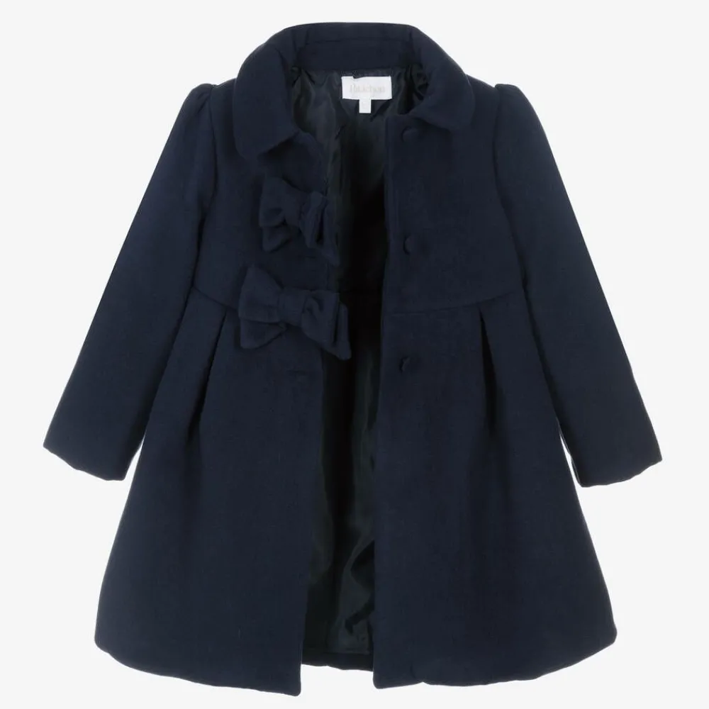Patachou Coats & Jackets*Girls Blue Traditional Felted Coat
