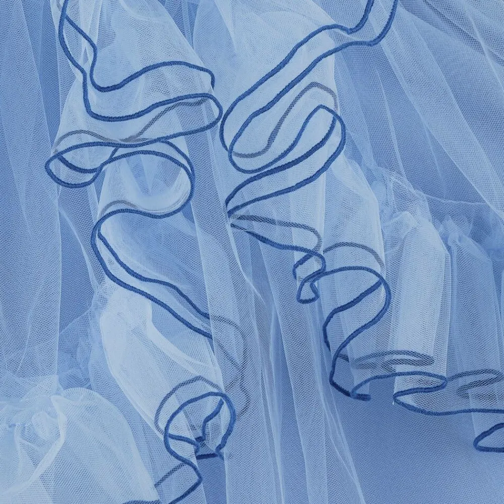 RaspberryPlum Dresses*Girls Blue Tulle Ruffle Dress