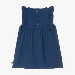 Petit Bateau Dresses*Girls Blue Twill Dress