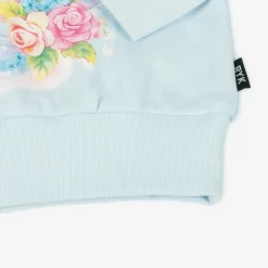 Rock Your Baby Tops*Girls Blue Unicorn Cotton Sweatshirt