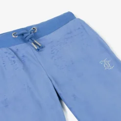 Juicy Couture Trousers*Girls Blue Velour Flared Joggers