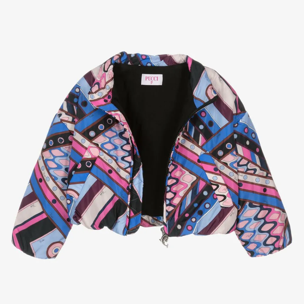 PUCCI Coats & Jackets*Girls Blue Vivara Puffer Jacket