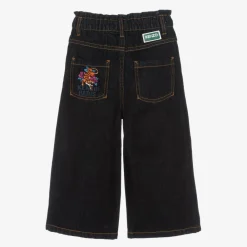KENZO KIDS Trousers*Girls Blue Wide Leg Denim Jeans