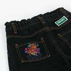 KENZO KIDS Trousers*Girls Blue Wide Leg Denim Jeans