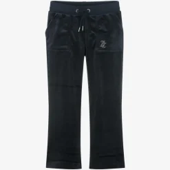 Juicy Couture Trousers*Girls Blue Wide Leg Velour Joggers