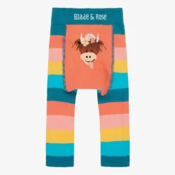Blade amp; Rose Leggings|Leggings*Girls Bonnie Highland Cow Striped Leggings