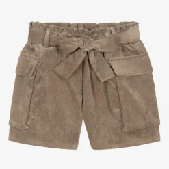 Elsy Shorts*Girls Brown Corduroy Shorts