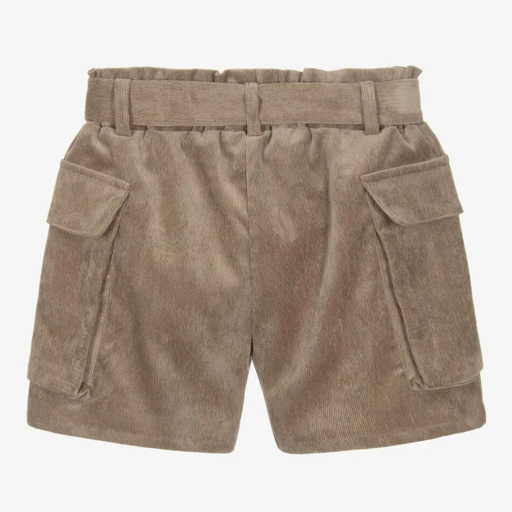 Elsy Shorts*Girls Brown Corduroy Shorts