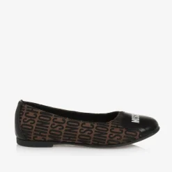 Moschino Pumps & Ballerinas|Pumps & Ballerinas*Girls Brown Jacquard Ballerina Shoes