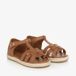 Age of Innocence Sandals|Sandals*Girls Brown Leather Sandals