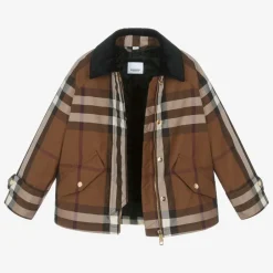Burberry Coats & Jackets*Girls Brown Oversized Check Jacket