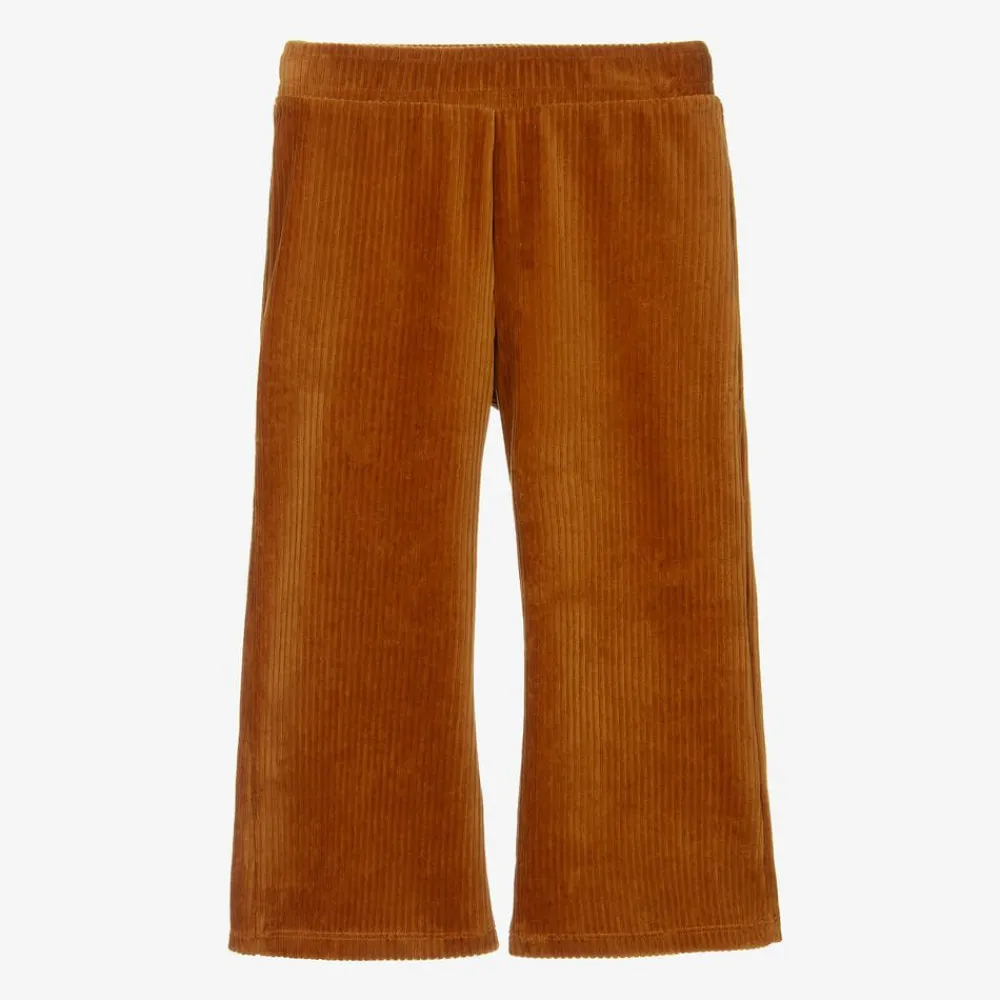 Mini Rodini Trousers*Girls Brown Velour Corduroy Trousers