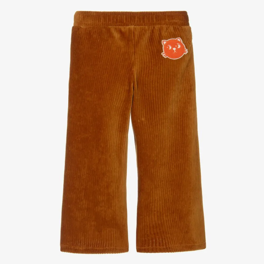 Mini Rodini Trousers*Girls Brown Velour Corduroy Trousers